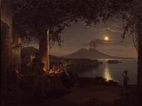 Moonlit View of the Bay of Naples-Franz Ludwig Catel-Framed Giclee Print
