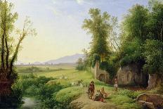 Italian Peasants at Albano-Franz Ludwig Catel-Giclee Print