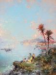 A View of Monaco (Oil on Canvas)-Franz Richard Unterberger-Giclee Print