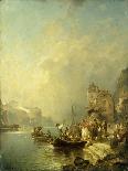 A View of Monaco (Oil on Canvas)-Franz Richard Unterberger-Giclee Print