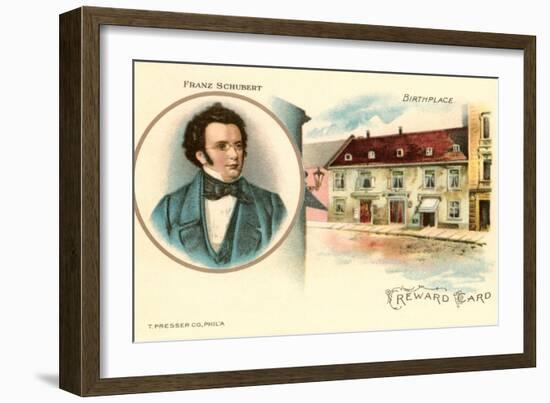 Franz Schubert and Birthplace-null-Framed Art Print