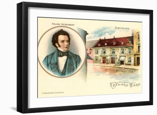 Franz Schubert and Birthplace-null-Framed Art Print