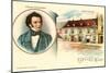 Franz Schubert and Birthplace-null-Mounted Art Print