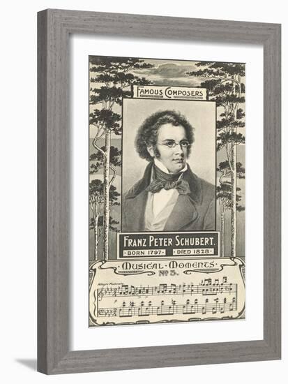 Franz Schubert and Music-null-Framed Art Print