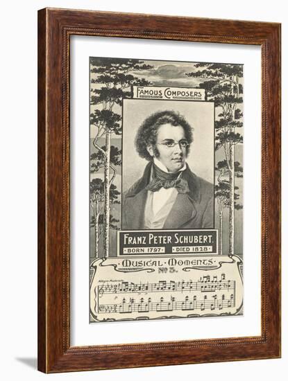 Franz Schubert and Music-null-Framed Art Print