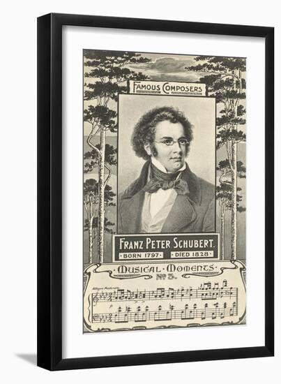 Franz Schubert and Music-null-Framed Art Print