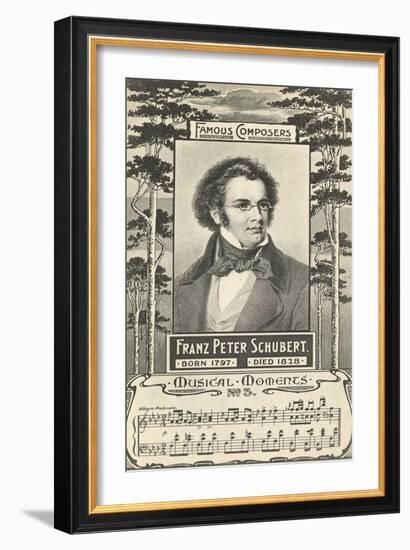 Franz Schubert and Music-null-Framed Art Print