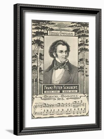 Franz Schubert and Music-null-Framed Premium Giclee Print