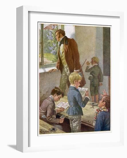 Franz Schubert Austrian Musician Working as a Schoolteacher-H. Schubert-Framed Art Print