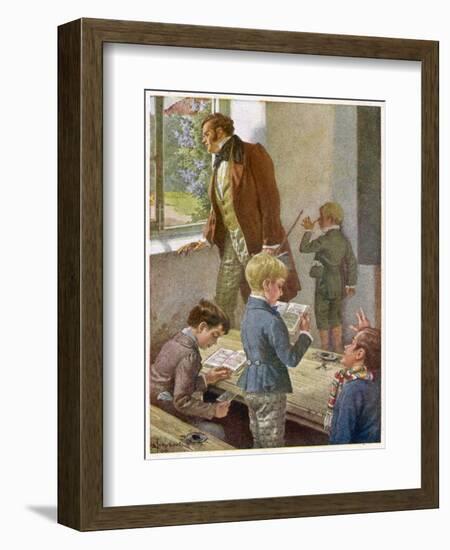 Franz Schubert Austrian Musician Working as a Schoolteacher-H. Schubert-Framed Art Print