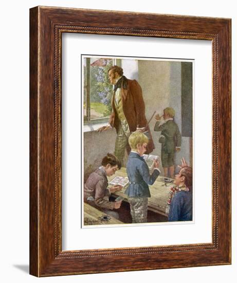 Franz Schubert Austrian Musician Working as a Schoolteacher-H. Schubert-Framed Art Print