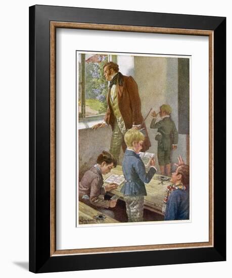 Franz Schubert Austrian Musician Working as a Schoolteacher-H. Schubert-Framed Art Print