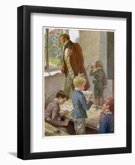 Franz Schubert Austrian Musician Working as a Schoolteacher-H. Schubert-Framed Art Print
