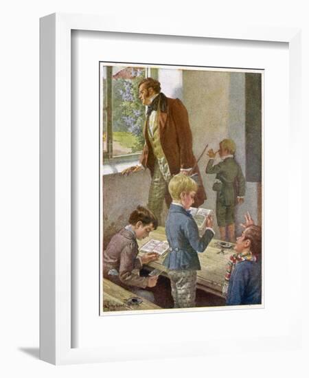 Franz Schubert Austrian Musician Working as a Schoolteacher-H. Schubert-Framed Art Print