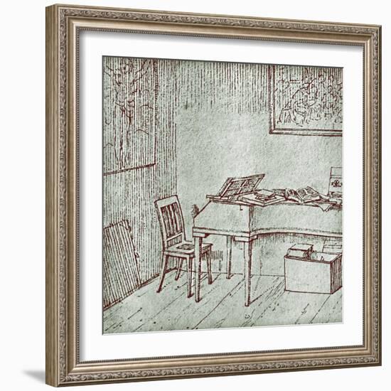 Franz Schubert - his-Moritz Ludwig von Schwind-Framed Giclee Print