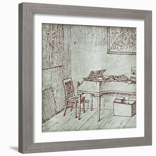 Franz Schubert - his-Moritz Ludwig von Schwind-Framed Giclee Print