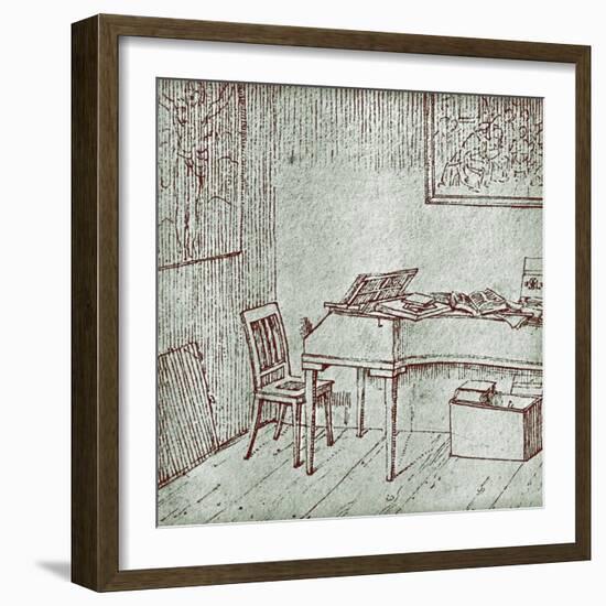 Franz Schubert - his-Moritz Ludwig von Schwind-Framed Giclee Print