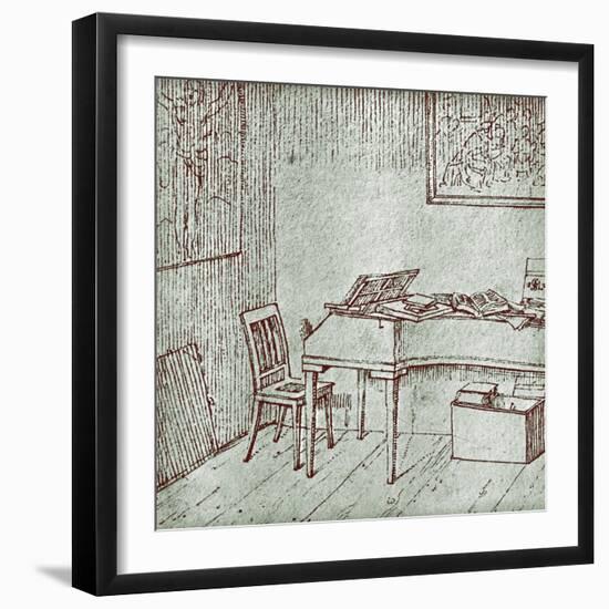 Franz Schubert - his-Moritz Ludwig von Schwind-Framed Giclee Print