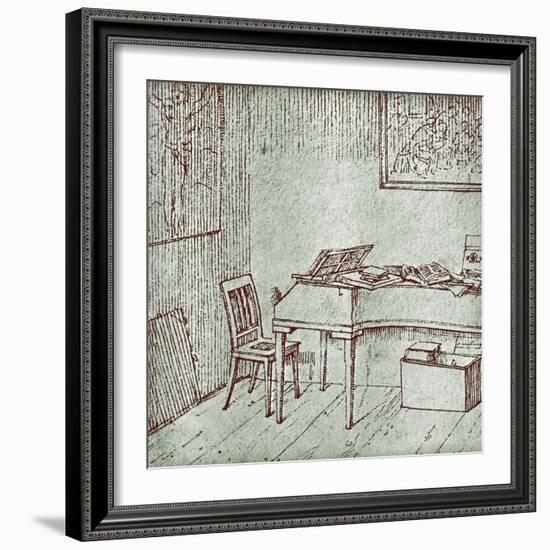 Franz Schubert - his-Moritz Ludwig von Schwind-Framed Giclee Print