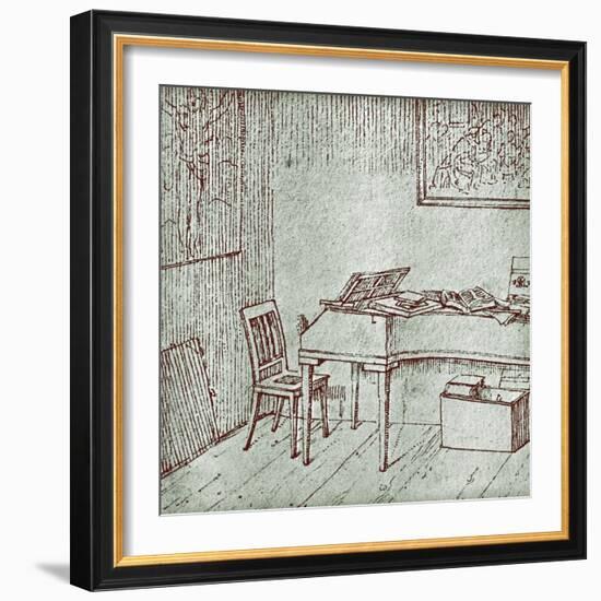 Franz Schubert - his-Moritz Ludwig von Schwind-Framed Giclee Print