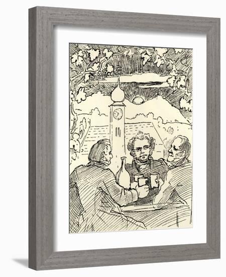 Franz Schubert with Lachner-Moritz Ludwig von Schwind-Framed Giclee Print