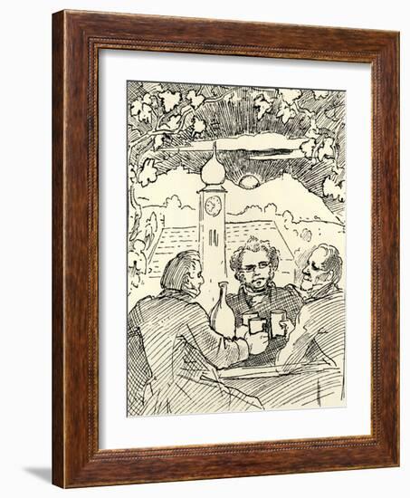 Franz Schubert with Lachner-Moritz Ludwig von Schwind-Framed Giclee Print