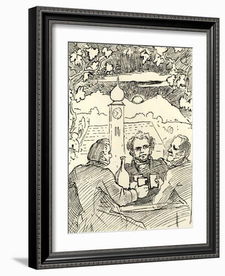 Franz Schubert with Lachner-Moritz Ludwig von Schwind-Framed Giclee Print