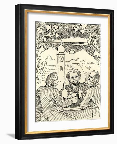 Franz Schubert with Lachner-Moritz Ludwig von Schwind-Framed Giclee Print