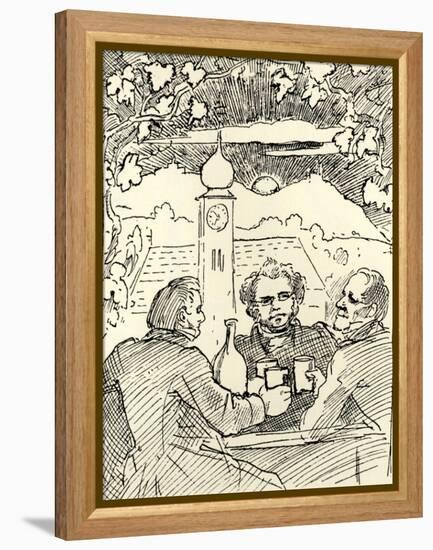 Franz Schubert with Lachner-Moritz Ludwig von Schwind-Framed Premier Image Canvas