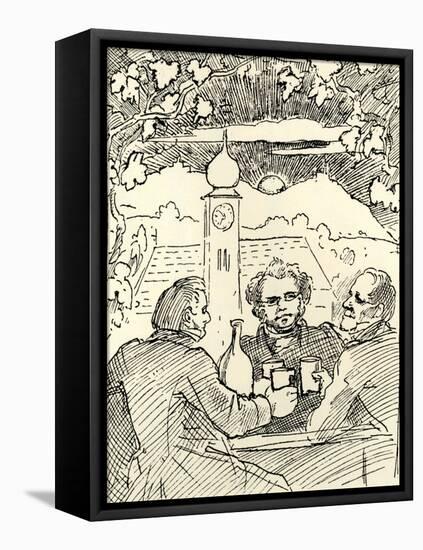 Franz Schubert with Lachner-Moritz Ludwig von Schwind-Framed Premier Image Canvas