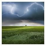 Thunderstorm Cell Over the Alb Plateau-Franz Schumacher-Framed Premier Image Canvas