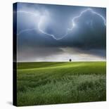 Thunderstorm Cell Over the Alb Plateau-Franz Schumacher-Framed Premier Image Canvas
