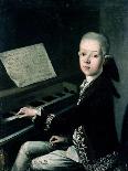 Portrait of Carl Graf Firmian at the Piano, Formerly Thought to be Mozart (1756-91)-Franz Thaddaus Helbling-Framed Premier Image Canvas