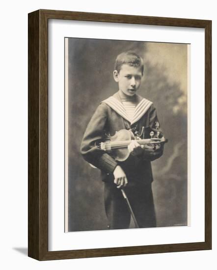 Franz Von Vecsey Young Violinist in 1905-null-Framed Photographic Print