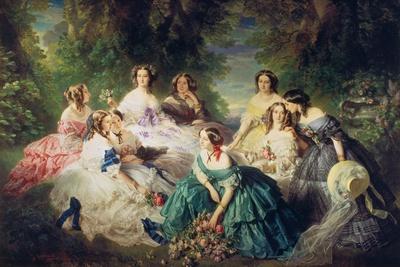 Empress Eugénie Surrounded by her Ladies in Waiting (1855) - Franz Xaver  Winterhalter Photographic Print for Sale by SALON DES ARTS