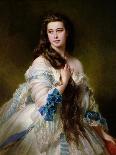 Eugénie de Montijo de Guzman (1826-1920), impératrice des Français - portrait officiel en 1855-Franz Xaver Winterhalter-Framed Giclee Print