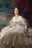 The Impress Eugenie (1826-1920) in 1855, 19Th Century (Oil on Canvas)-Franz Xaver Winterhalter-Framed Giclee Print