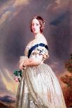 Portraits of Empress Eugenie and Imperial Prince. Eugenie De Montijo (1826-1920), 1857 (Oil on Canv-Franz Xaver Winterhalter-Giclee Print