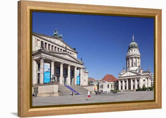 Franzoesischer Dom (French Cathedral), Schiller memorial, Konzerthaus (concert hall), Gendarmenmark-Markus Lange-Framed Premier Image Canvas