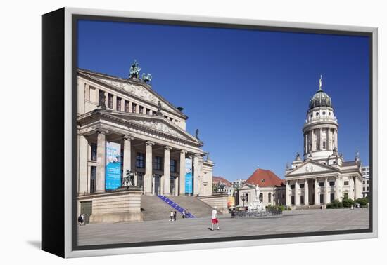 Franzoesischer Dom (French Cathedral), Schiller memorial, Konzerthaus (concert hall), Gendarmenmark-Markus Lange-Framed Premier Image Canvas