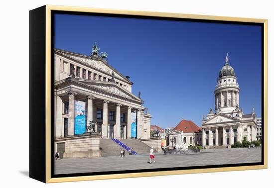 Franzoesischer Dom (French Cathedral), Schiller memorial, Konzerthaus (concert hall), Gendarmenmark-Markus Lange-Framed Premier Image Canvas