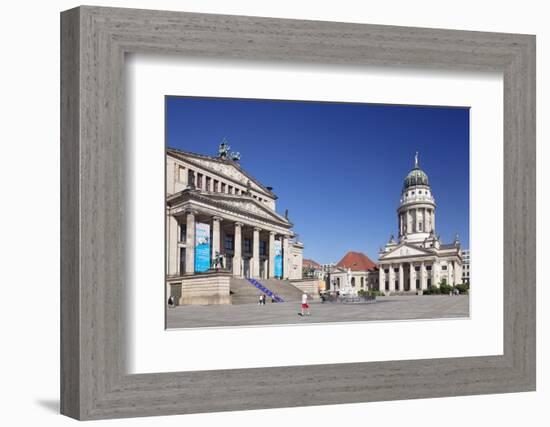 Franzoesischer Dom (French Cathedral), Schiller memorial, Konzerthaus (concert hall), Gendarmenmark-Markus Lange-Framed Photographic Print