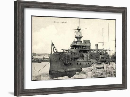 Französisches Kriegsschiff Carnot, Cuirassé-null-Framed Giclee Print