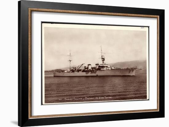 Französisches Kriegsschiff Duguay Trouain, Croiseur-null-Framed Giclee Print