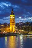 Big Ben (the Elizabeth Tower) and Westminster Bridge at dusk, London, England, United Kingdom, Euro-Fraser Hall-Photographic Print