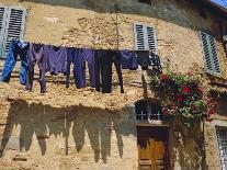Volterra, Tuscany, Italy. Washing Hanging on a Line-Fraser Hall-Photographic Print