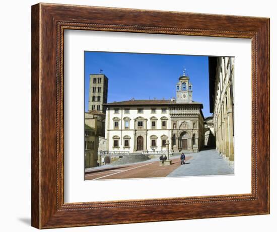 Fraternita Dei Laici Building and Church of Santa Maria Della Pieve, Piazza Vasari, Arezzo, Italy-Nico Tondini-Framed Photographic Print