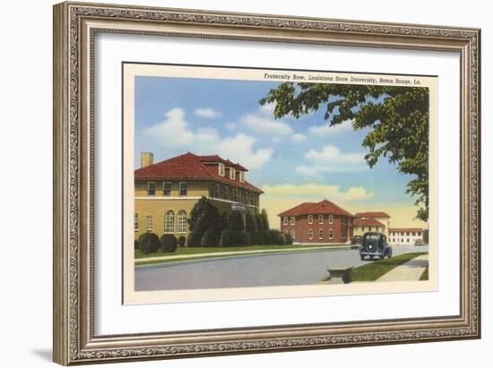 Fraternity Row, LSU, Baton Rouge-null-Framed Art Print