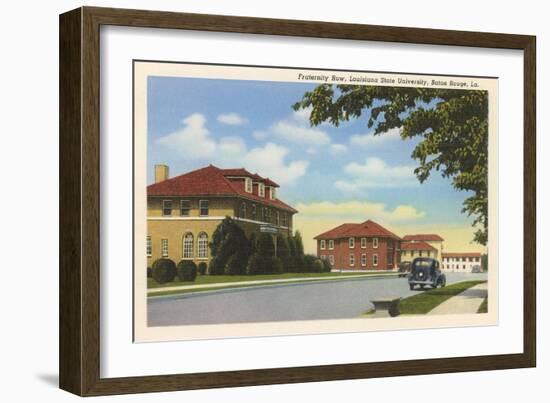 Fraternity Row, LSU, Baton Rouge-null-Framed Art Print