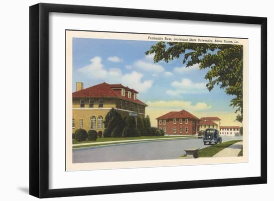 Fraternity Row, LSU, Baton Rouge-null-Framed Art Print